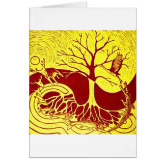 Cartão Amarelo do ciclo da natureza
