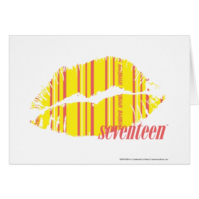 Cartão Amarelo fino das listras (Frente Horizontal)