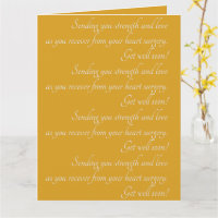 Amarelo Personalizado Deseja Bem Cirurgia Cardíaca