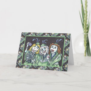 Cartão AMÁVEL Vazio DE SELFIE ZOMBIE BRIDESMAIDS
