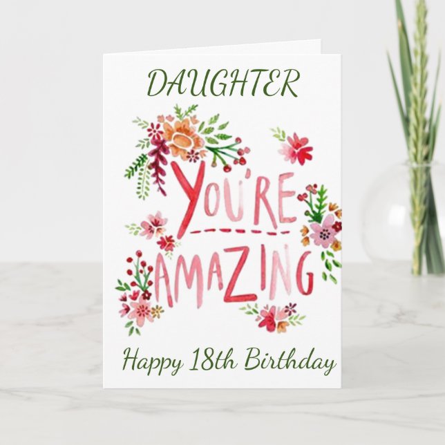 Cartão AMAZING DAUGHTER ON YOUR 32nd BIRTHDAY Card (Frente)