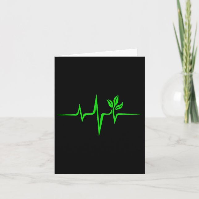 Cartão Ambiente de Árvore Vegetal Pulso Verde (Frente)