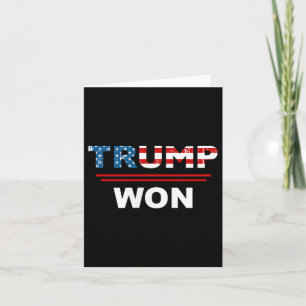 Cartão (ambos os lados) Engraçado Trump ganhou Mães de li