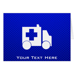 Cartão Ambulância azul