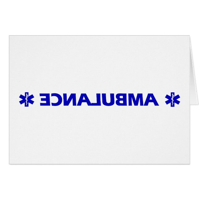 Cartão Ambulância (inversa) (Frente Horizontal)