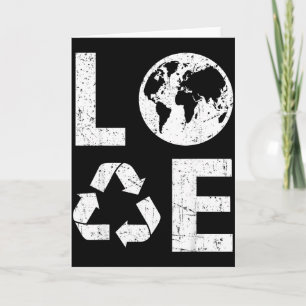 Cartão Ame a Terra & Recicle Reciclagem