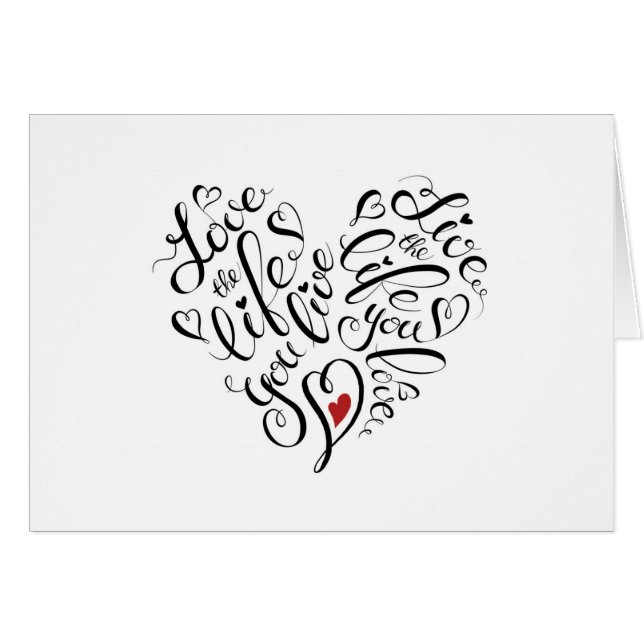 Cartão Ame a vida onde você vive (Frente Horizontal)