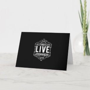Cartão Ame A Vida Que Você Vive Design Inspirador