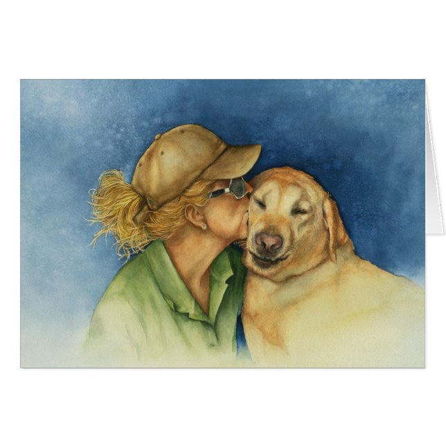 Cartão Ame-me, Ame o meu Cão (Frente Horizontal)