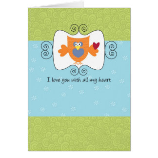 Cartão Ame-o com todo o meu coração