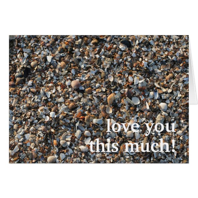 Cartão ame-o este muito (Frente Horizontal)