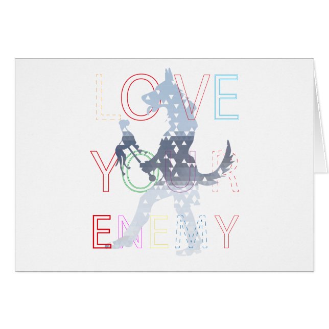 Cartão Ame seu inimigo (Frente Horizontal)