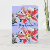 Ame-Te A Mulher Nome Lilac Flowers Watercolor Card