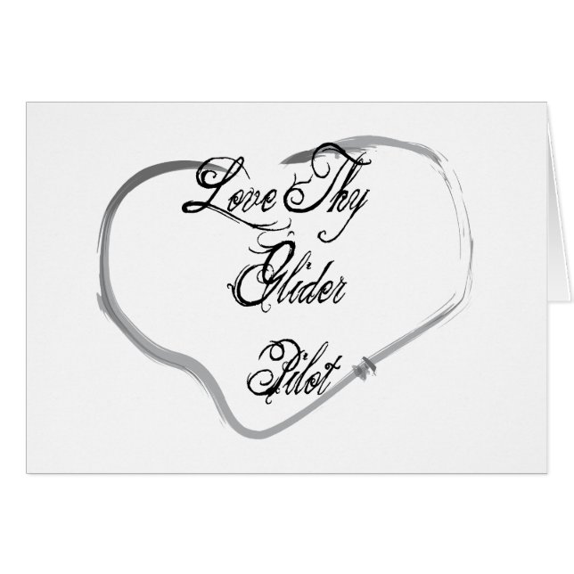 Cartão Ame Thy piloto de planador (Frente Horizontal)