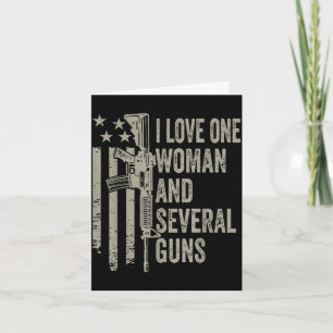 Cartão Ame Uma Mulher e Várias Armas Marido Pai Engraçado