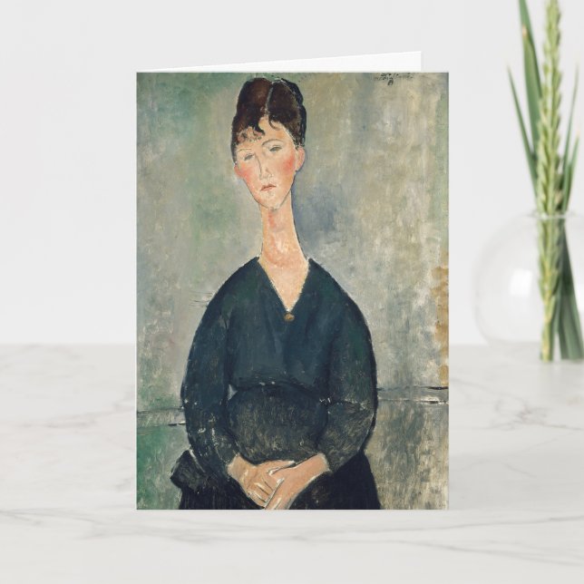 Cartão Amedeo Modigliani - Cantor de café (Frente)