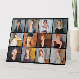 Cartão Amedeo Modigliani - Colagem de Obras-Domésticas