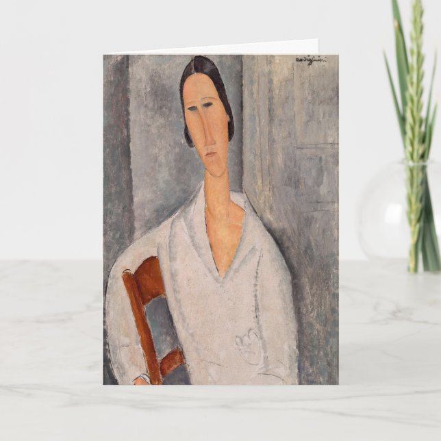 Cartão Amedeo Modigliani - Madame Hanka Zborowska Lening (Frente)