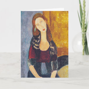Cartão Amedeo Modigliani - Retrato Jeanne Hebuterne #2