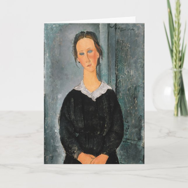 Cartão Amedeo Modigliani - Servant Girl (Frente)