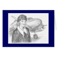 Cartão "Amelia Earhart" de Paul McGehee