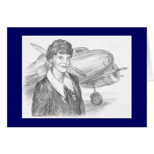 Cartão "Amelia Earhart" de Paul McGehee
