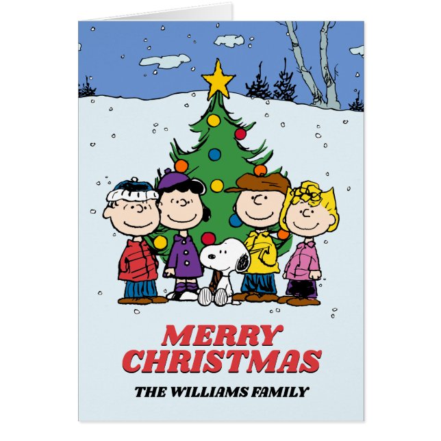 Cartão Amendoins Feliz Natal | Adicione sua foto e nome (Frente)