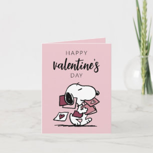 Cartão Amendoins Snoopy Entrega Valentines