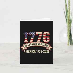 Cartão América 250 anos aniversário 1776-2026 patriótico