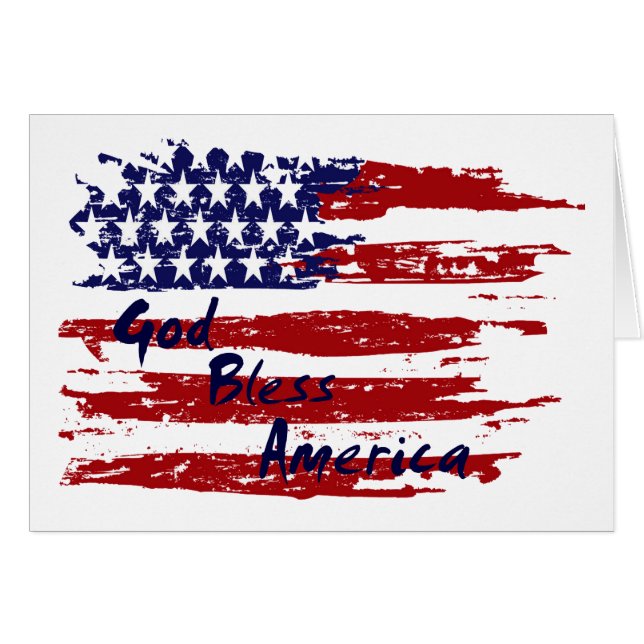Cartão América deus abençoe (Frente Horizontal)