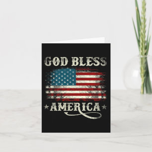 Cartão América deus abençoe Bandeira 4 De Julho Patriótic