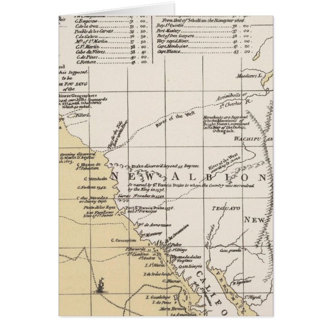 Cartão América do Norte, 1782 (Frente)
