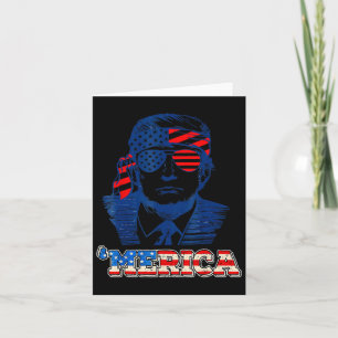 Cartão América Trump Feliz 4 de Julho Trump Bandeira Amer