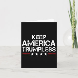 Cartão América Trumpless - Engraçado Anti Trump Mens &