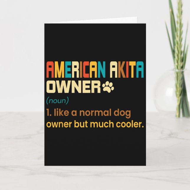Cartão American Akita Lover Design - Gift For American Ak (Frente)