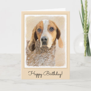 Cartão American English Coonhound Painting - Dog Art