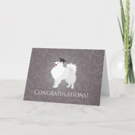 Cartão American Eskimo Dog Graduation Design