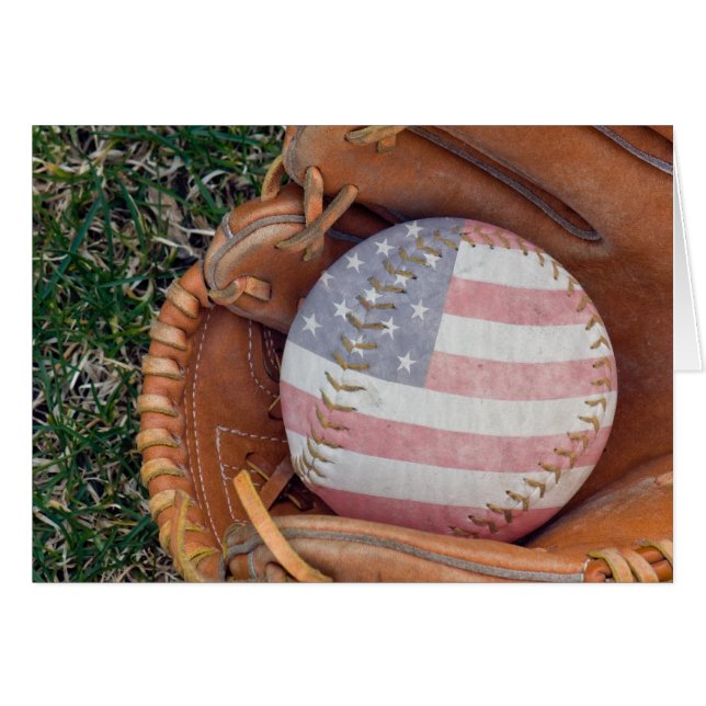 Cartão American Flag Ball (Frente horizontal)