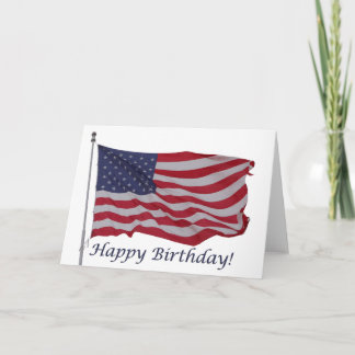 Cartão american flag birthday card