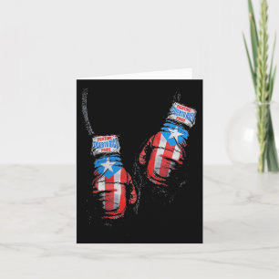 Cartão American Flag Boxing USA Luvas Malhação Gym Boxer