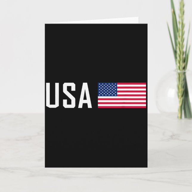 Cartão American Flag Cool Patriotic Men Women 4th Of July (Frente)