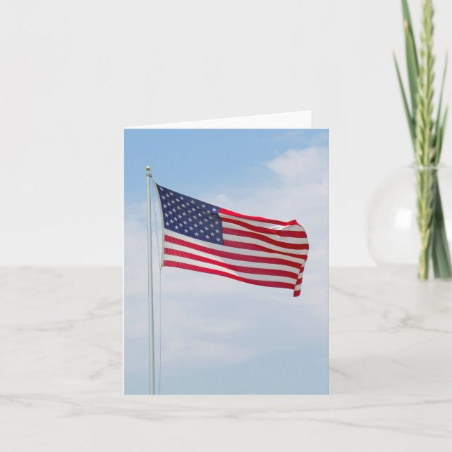Cartão American Flag Greeting or Notecard  #2 (Frente)