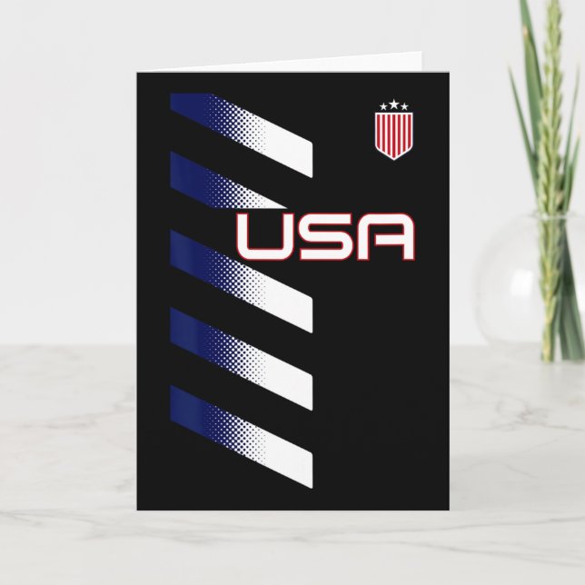 Cartão American Flag Usa Soccer Stars And Stripes Patch  (Frente)
