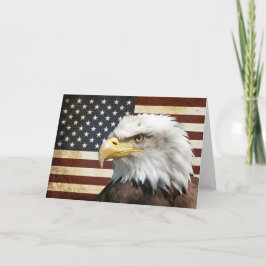 Cartão American Flag with Eagle