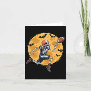 Cartão American Football Fan Skeleton Halloween Mens Boys