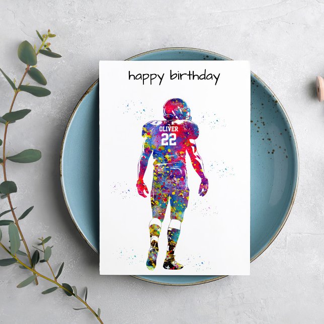 Cartão American Football Player  (Criador carregado)