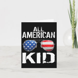 Cartão American Kid 4 De Julho Meninos Patrióticos Crianç