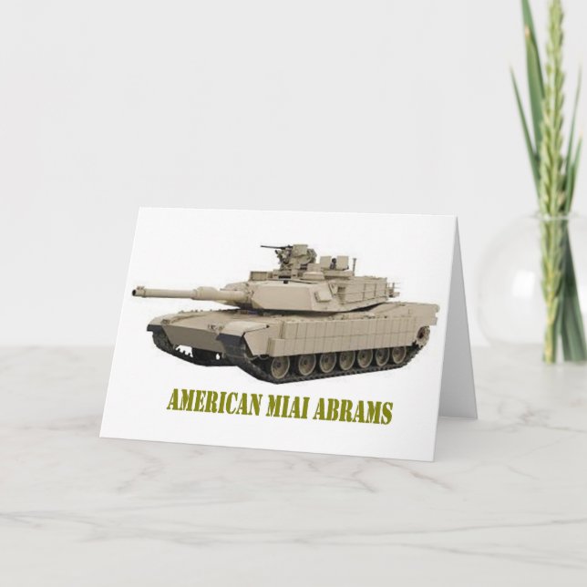 CARTÃO AMERICAN M1A1 ABRAMS  TANK (Frente)