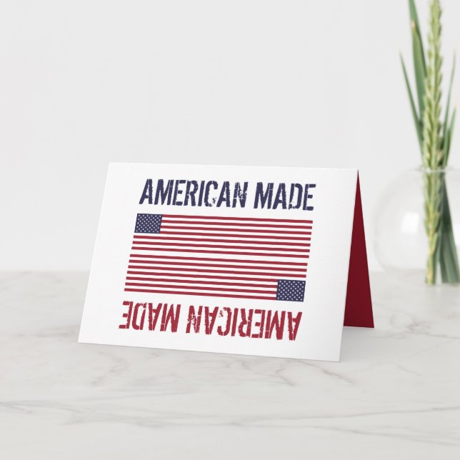Cartão American Made, Bandeira dos Estados Unidos (Frente)