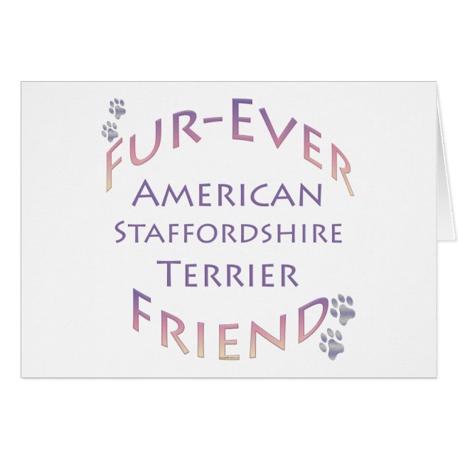 Cartão American Staffordshire Terrier Fuore (Frente Horizontal)